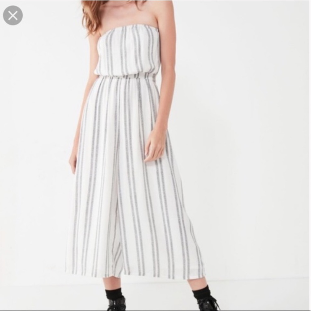Silence + Noise Jackson Strapless Culotte Jumpsuit